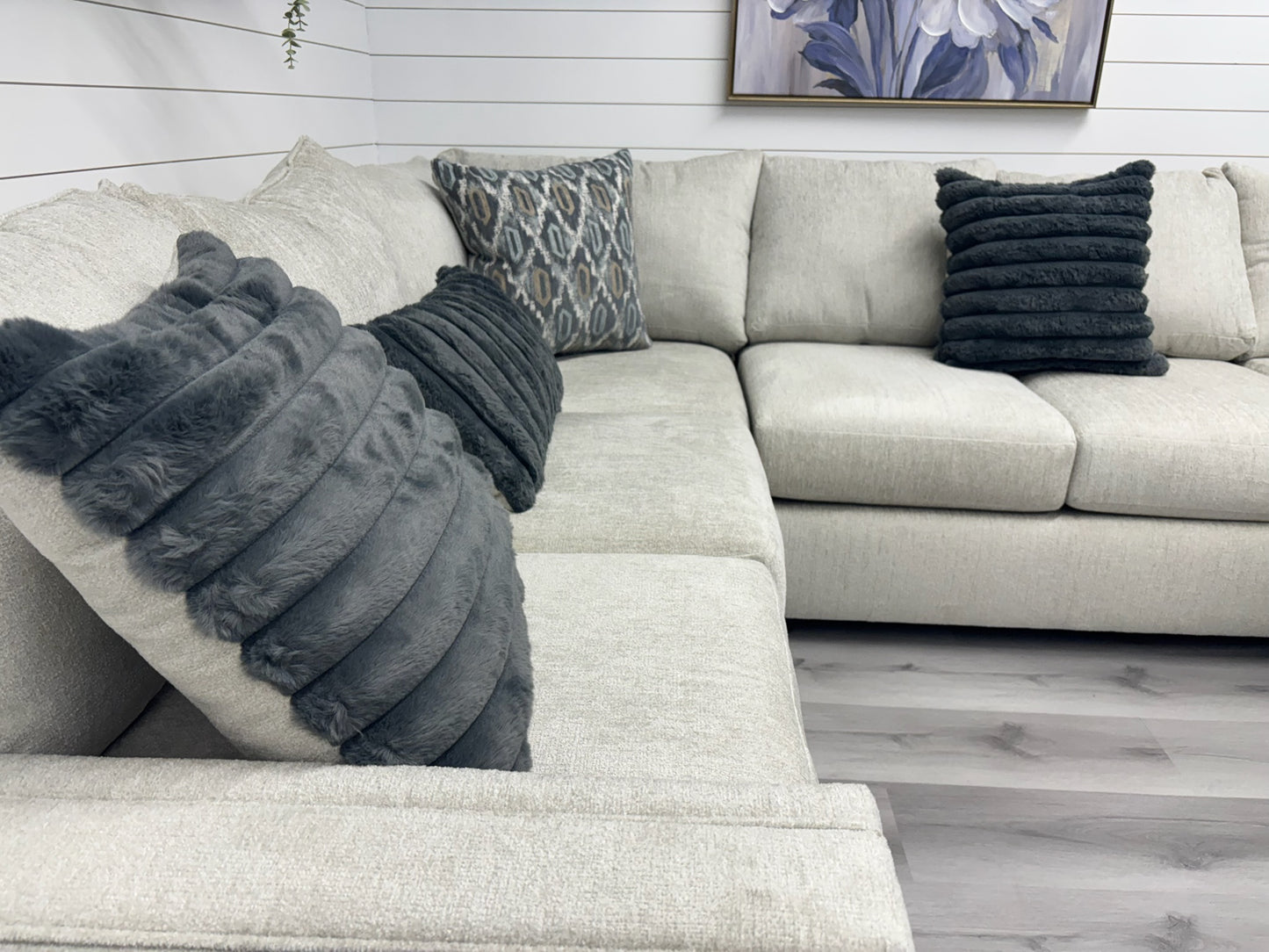 Brand New Belmont U-Shape Sectional In Cream