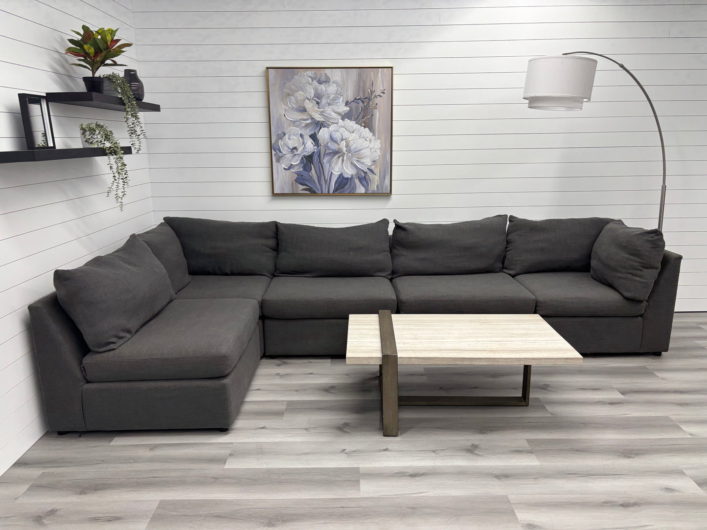 Charcoal 5 Piece Sectional