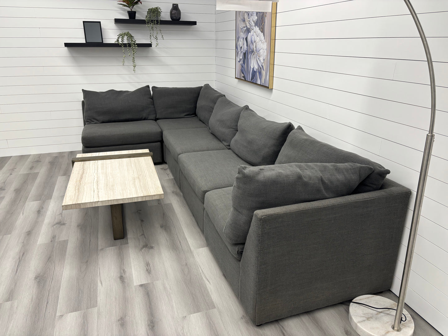Charcoal 5 Piece Sectional