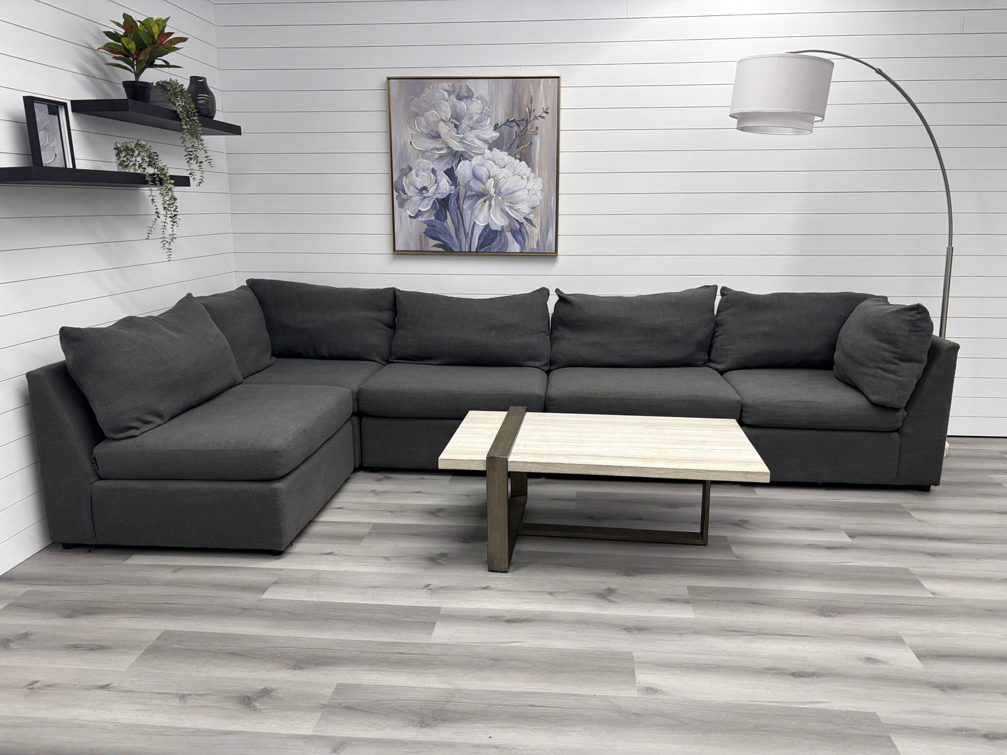 Charcoal 5 Piece Sectional