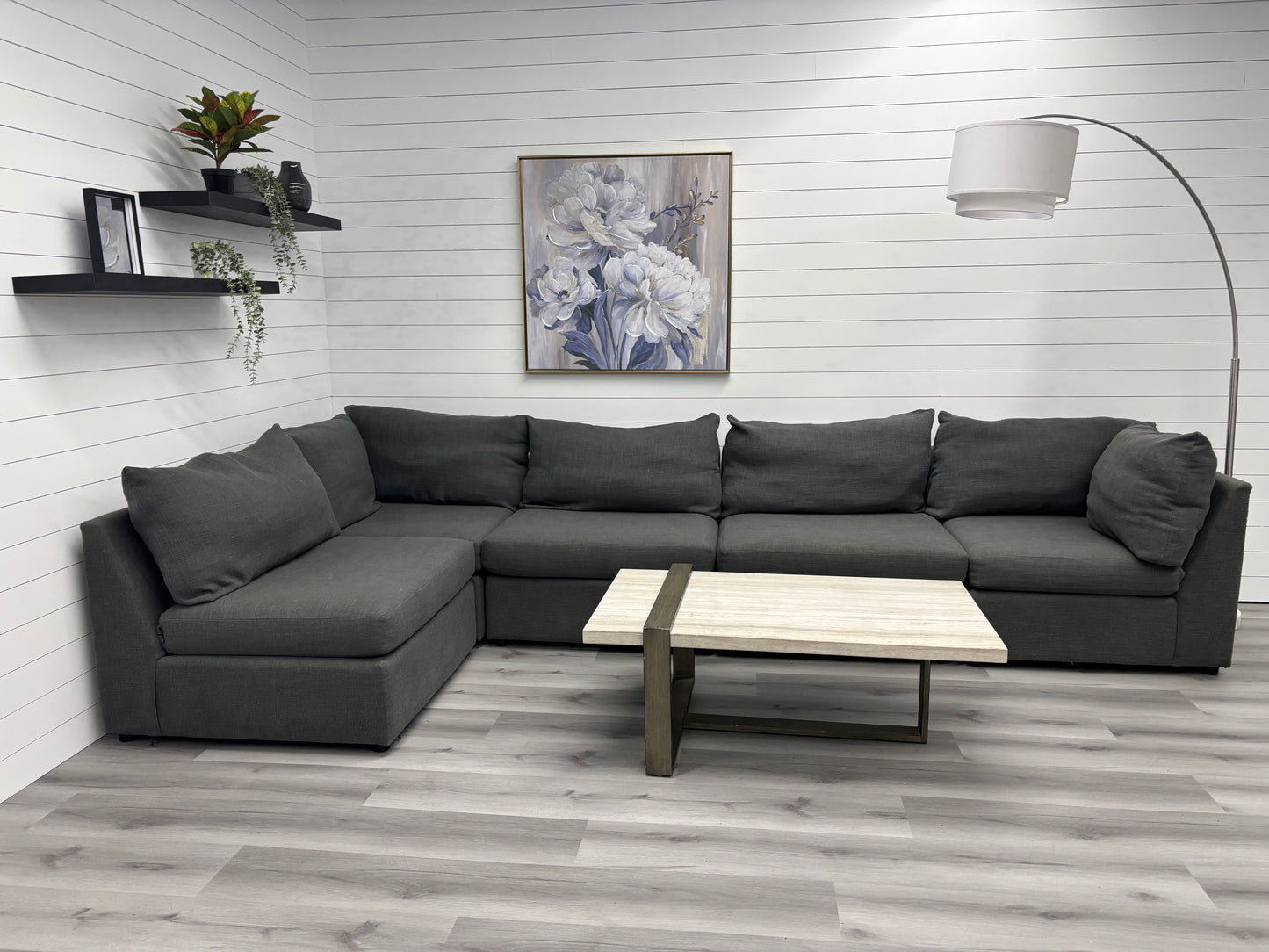 Charcoal 5 Piece Sectional