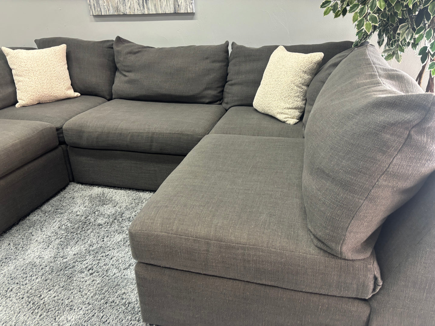 Bassett Charcoal Modular Sectional Couch