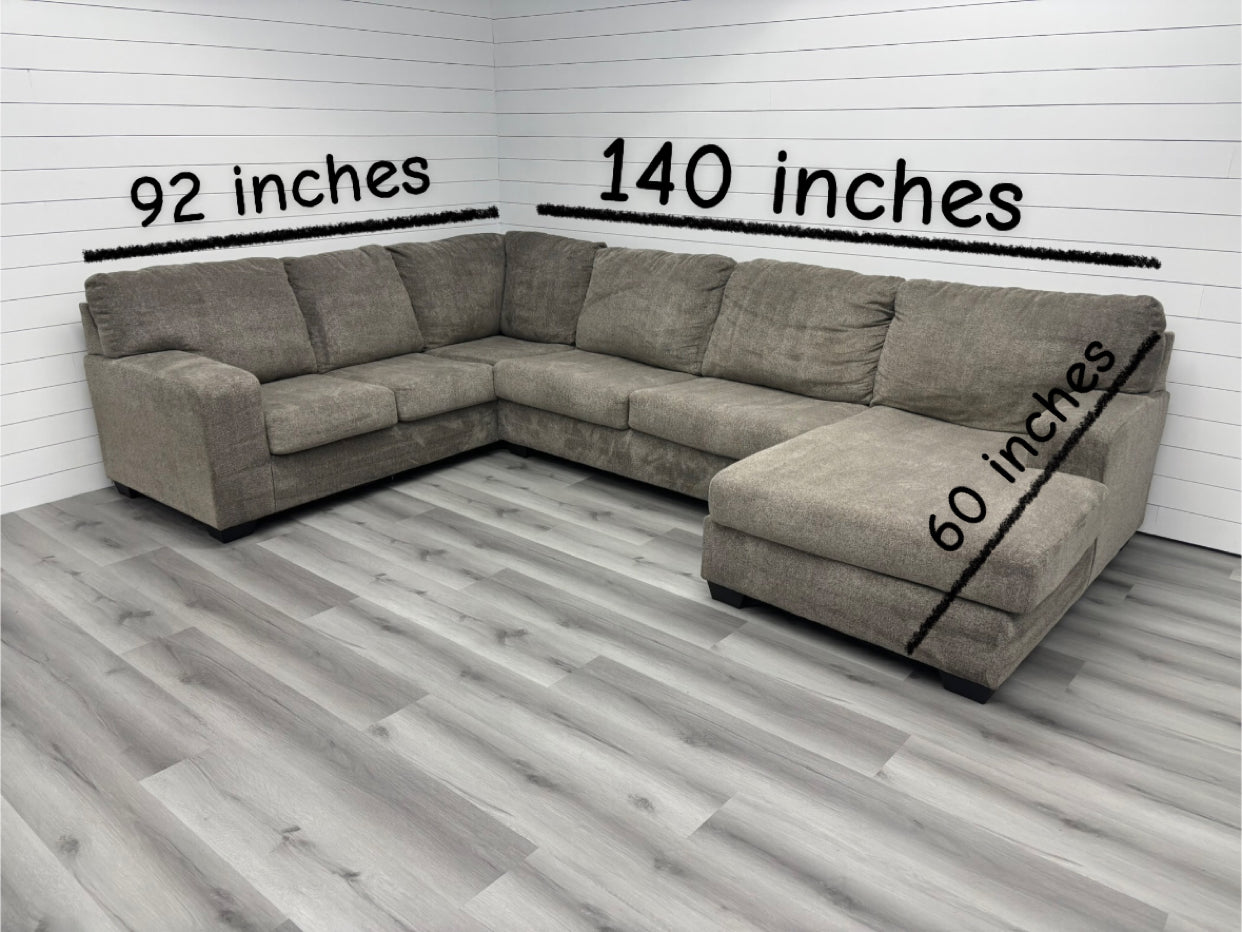Brown 3 Piece Ashley Furniture Sectional