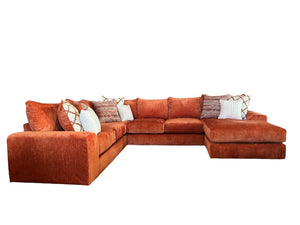 Ivy  Papaya U-Shape Sectional