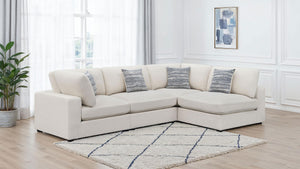Serene 4-Piece Ivory Modular Sectional (Customizable)