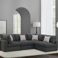 Serene 4-Piece Charcoal Modular Sectional (Customizable)