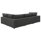 Serene 4-Piece Charcoal Modular Sectional (Customizable)