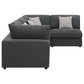 Serene 4-Piece Charcoal Modular Sectional (Customizable)