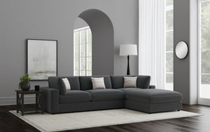 Serene 4-piece Charcoal Modular Sectional (Customizable )