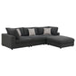 Serene 4-piece Charcoal Modular Sectional (Customizable )