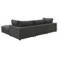 Serene 4-piece Charcoal Modular Sectional (Customizable )