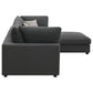 Serene 4-piece Charcoal Modular Sectional (Customizable )
