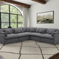Hobson 5-PC Corner Charcoal Modular Sectional (Customizable)