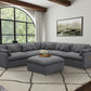 Hobson 5-PC Corner Charcoal Modular Sectional (Customizable)