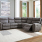Next-Gen Durapella Grey 5-Piece Power Reclining Sectional