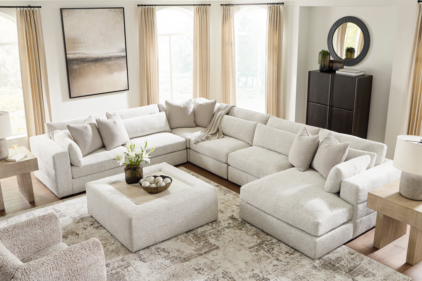Aria Modular U-Shape Sectional (Customizable)