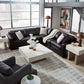 Mod Max 5-Piece Black Leather