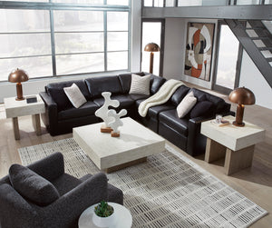 Mod Max 5-Piece Black Leather