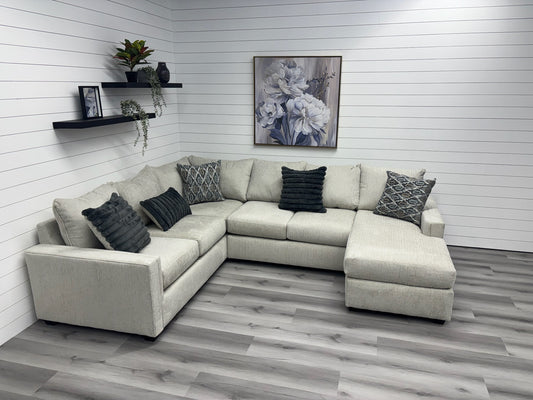 Brand New Belmont U-Shape Sectional In Cream