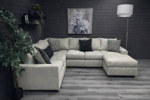 Brand New Belmont U-Shape Sectional In Cream
