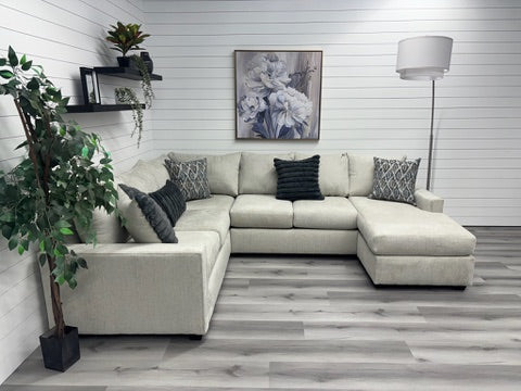 Brand New Belmont U-Shape Sectional In Cream