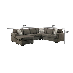 Charcoal  Kimberly Sectional Couch