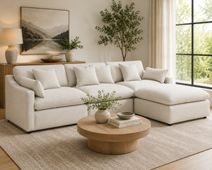 Hobson Charcoal 4PC Sofa and Ottoman
