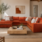 Ivy  Papaya U-Shape Sectional