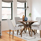 Charcoal Lyncott Circular dining room table and 4-Chairs