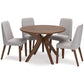 Mustard Lyncott Circular dining room table and 4-Chairs