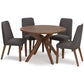 Mustard Lyncott Circular dining room table and 4-Chairs