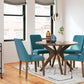 Charcoal Lyncott Circular dining room table and 4-Chairs