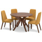 Charcoal Lyncott Circular dining room table and 4-Chairs