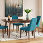 Mustard Lyncott rectangular dining room table and 4-Chairs