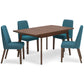 Mustard Lyncott rectangular dining room table and 4-Chairs