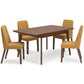 Blue Lyncott rectangular dining room table and 4-Chairs