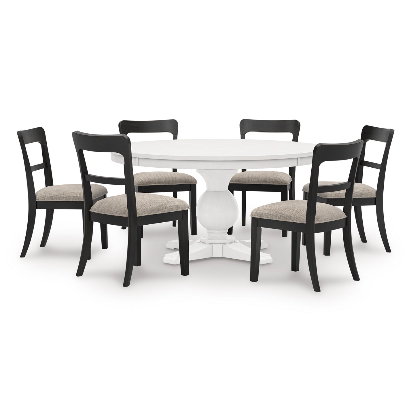 Black Greddinton Dining Table and 6 Chairs