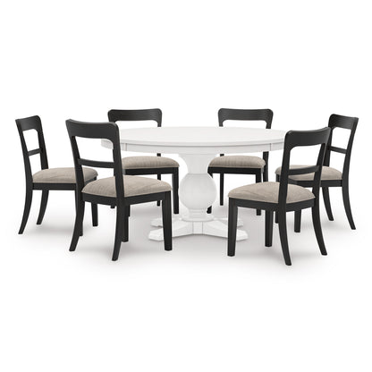 Black Greddinton Dining Table and 6 Chairs
