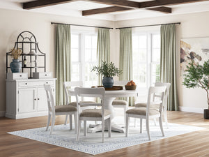 White Greddinton Dining Table and 6 Chairs