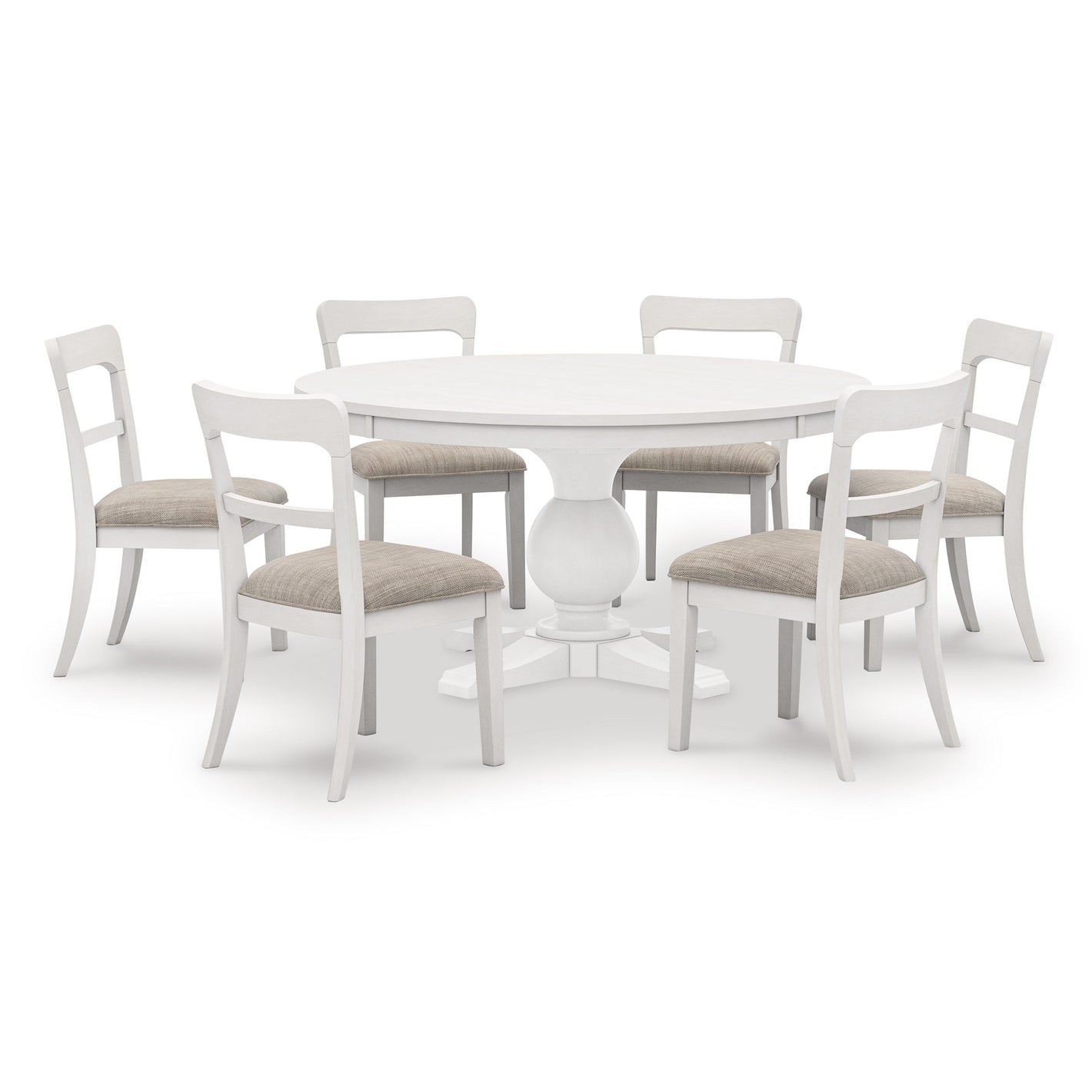 White Greddinton Dining Table and 6 Chairs