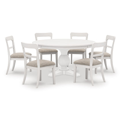 White Greddinton Dining Table and 6 Chairs