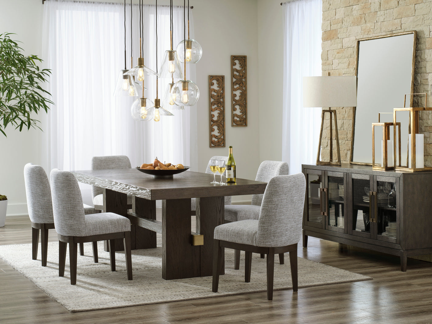 Burkhaus dining room table and 6 chairs