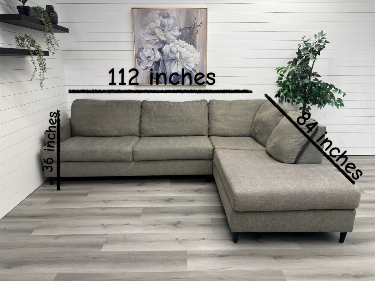 Grey Bumper Sectional