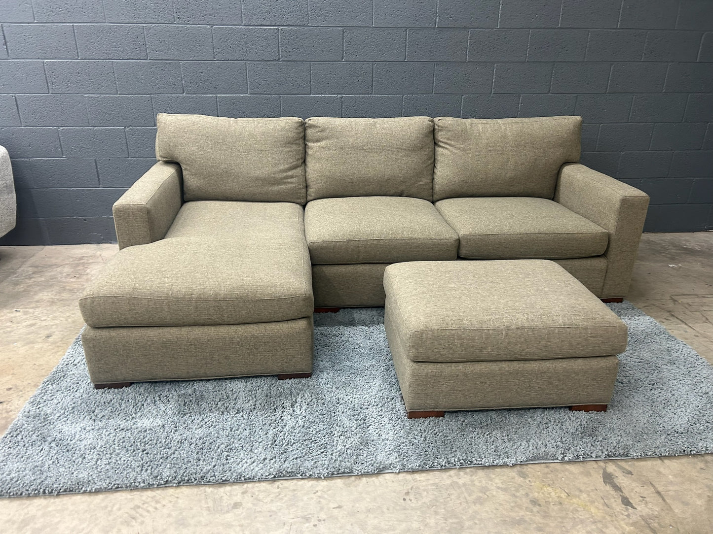 Crate and Barrel Couch with Ottoman