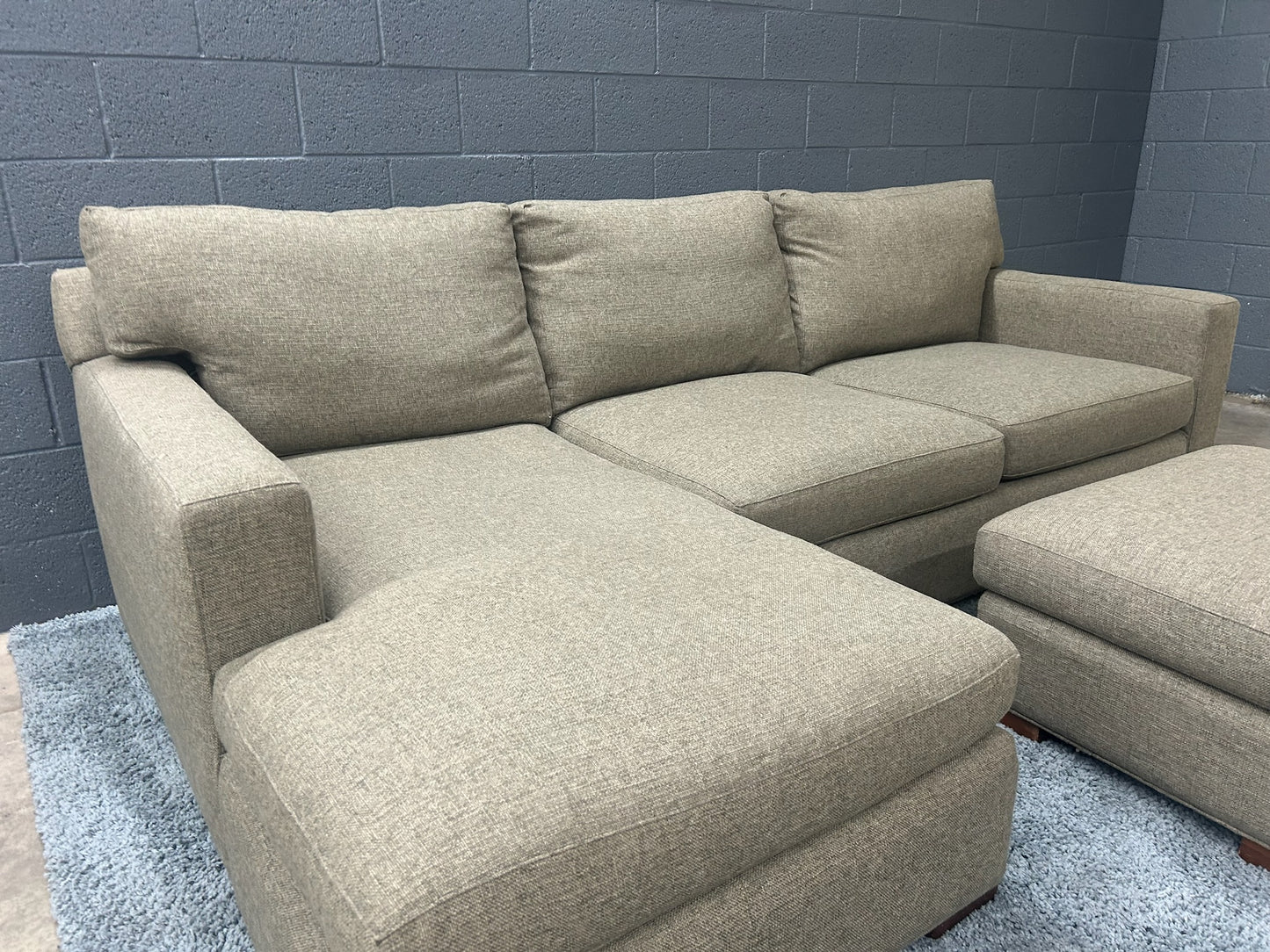 Crate and Barrel Couch with Ottoman