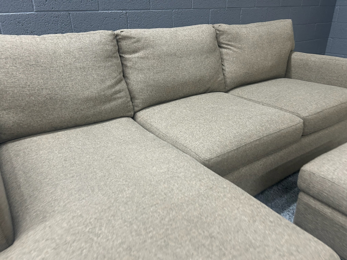 Crate and Barrel Couch with Ottoman