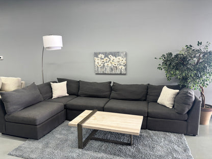 Bassett Charcoal Modular Sectional Couch
