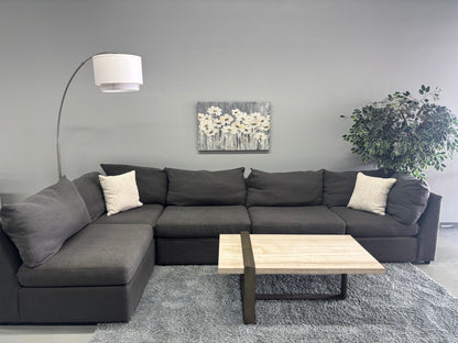 Bassett Charcoal Modular Sectional Couch