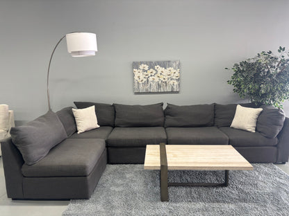 Bassett Charcoal Modular Sectional Couch