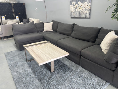 Bassett Charcoal Modular Sectional Couch